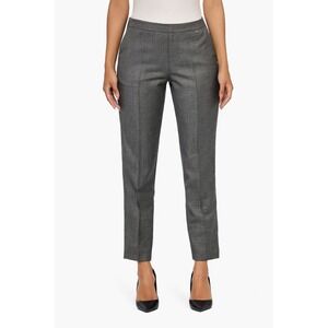 J.Crew Collection Silver Metallic Wool Blend Tapered Crop Pants Womens 4 Grey